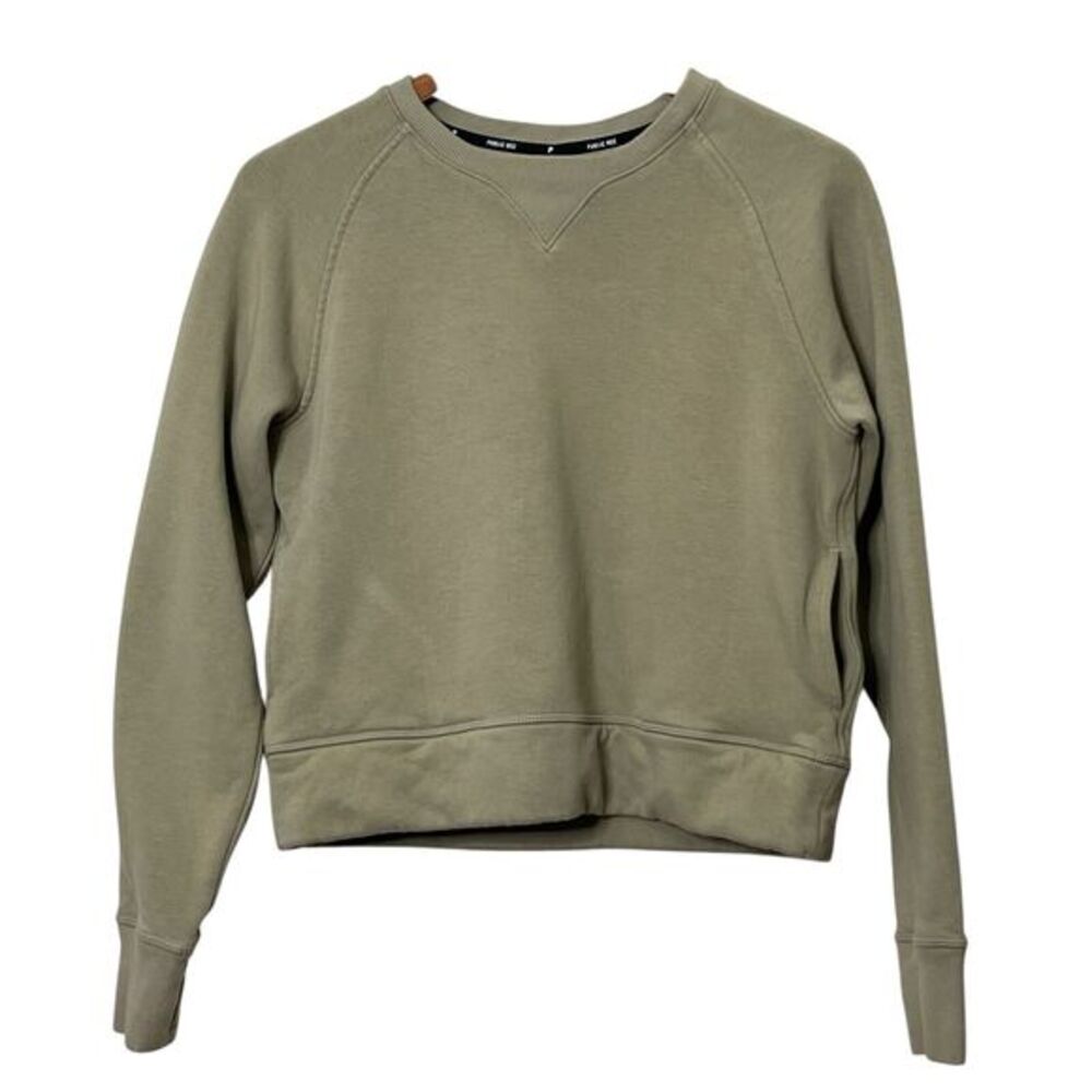 Public Rec Luxe‎ Fleece Sweatshirt Women’s Small Pima Cotton Crew Neck Pullover - Picture 2 of 13